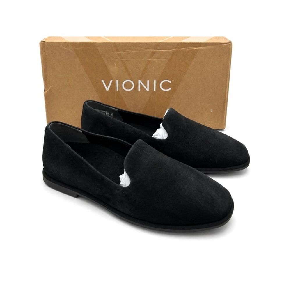 VIONIC Willa 2.0 Supportive Suede Leather Flats Womens 8.5 WIDE Comfort Loafer
